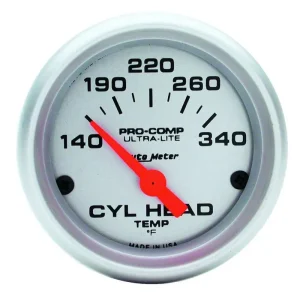 Worldwide Shipping Autometer 2-1/16In U/L Cyl. Head Temp Gauge - 140-340 4336