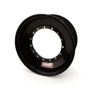 Sander Aluminum Sprint Car Direct Mount Wheel - 15 x 8 in - 4 in Backspace - 5 x 9.75 in Bolt Pattern - Black Get Yours