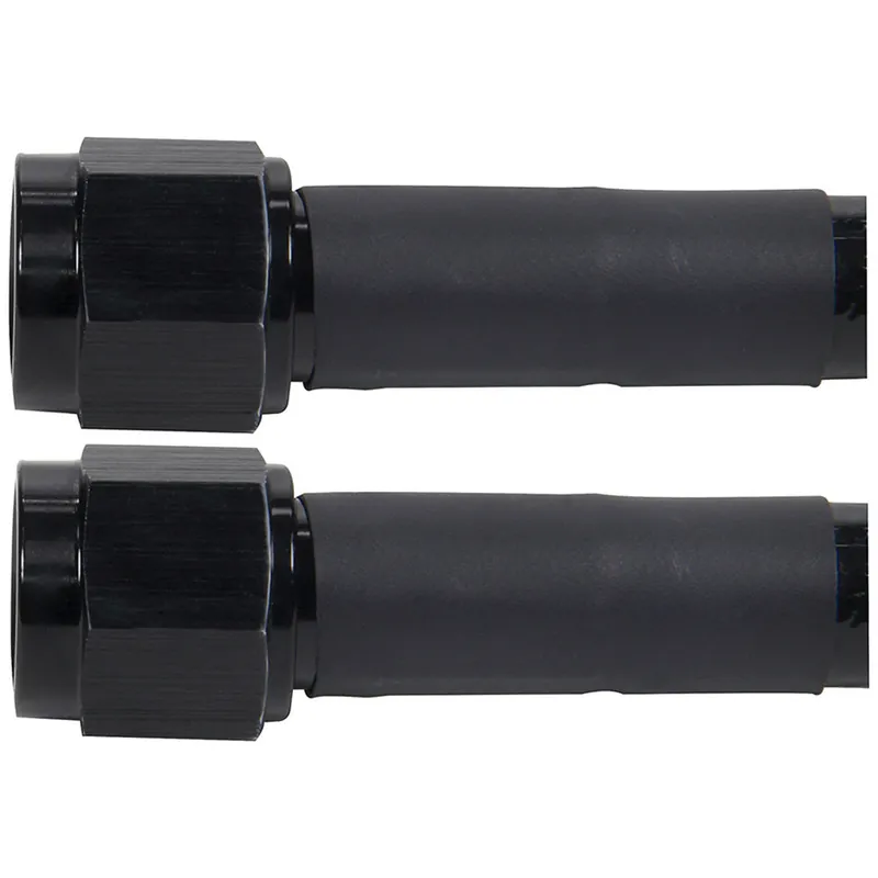 Low Price Allstar Performance Coated Braided Line - Black -12" - #6 Hose -06 AN Straight / -06 AN Straight