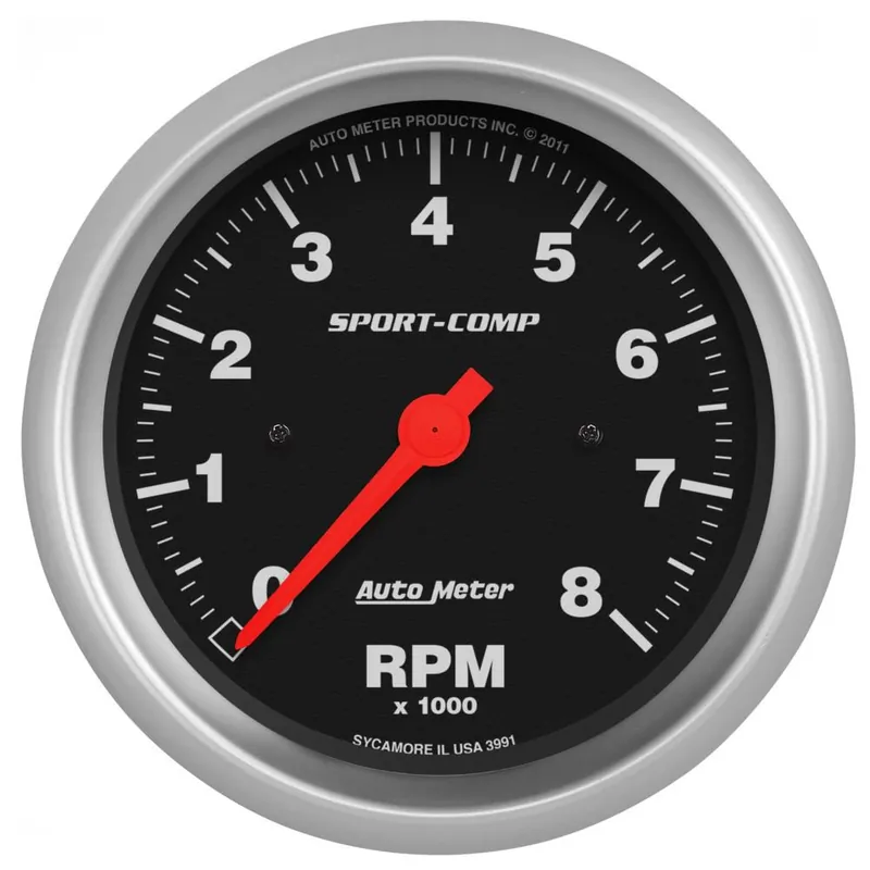 AutoMeter 3991 Sport-Comp In-Dash Electric Tachometer Professional Grade