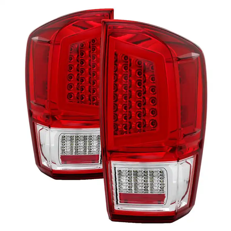 xTune 16-18 Toyota Tacoma Light Bar LED Tail Lights - Chrome (ALT-JH-TTA16-LBLED-C) Exclusive Offer