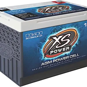 XS Power 12v bci group 34 agm battery, max amps 3,300a, ca: 1000 ah:65, 2500w / 4000w Best Seller