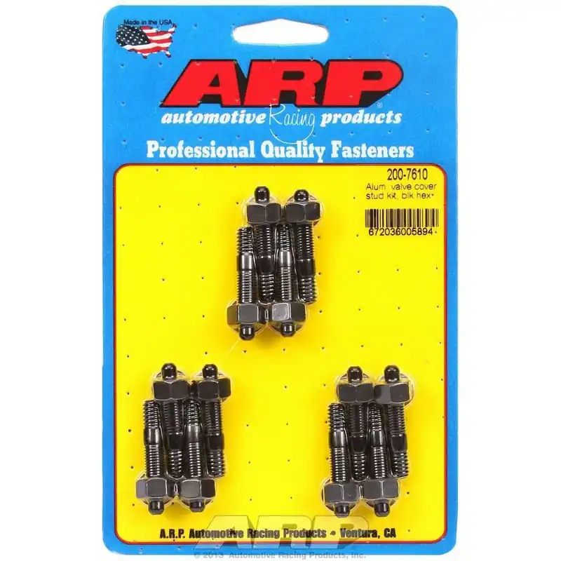 Time-Limited ARP Valve Cover Stud Kit - For Cast Aluminum Covers - 1/4"-20 - 1.500" Length - Hex - Set of 12