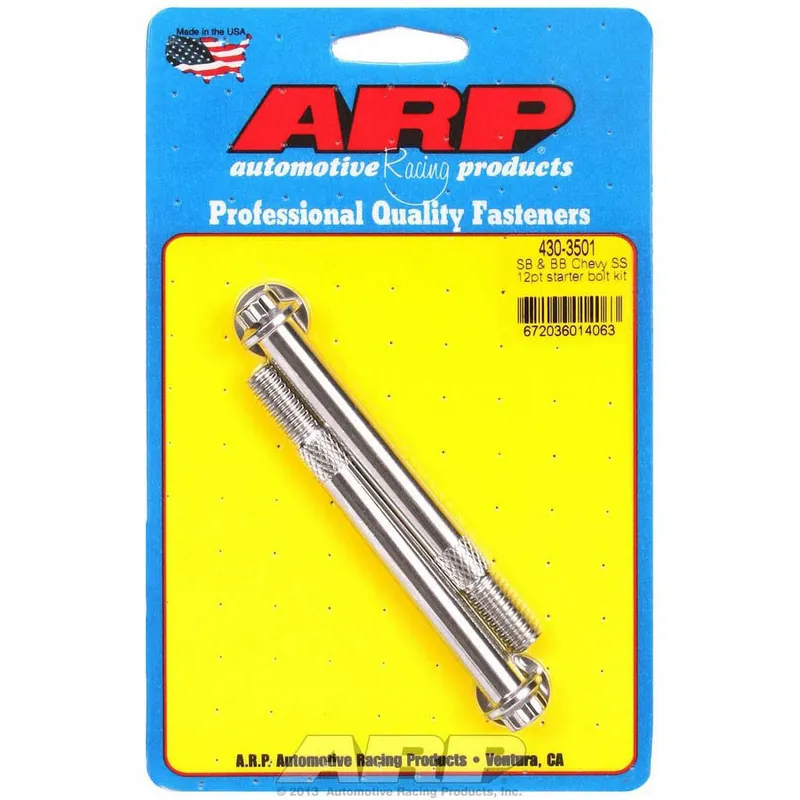 ARP Starter Bolt Kit - SB Chevy w/ Stock Starter - 12 Pt. Heads Hassle-Free Returns