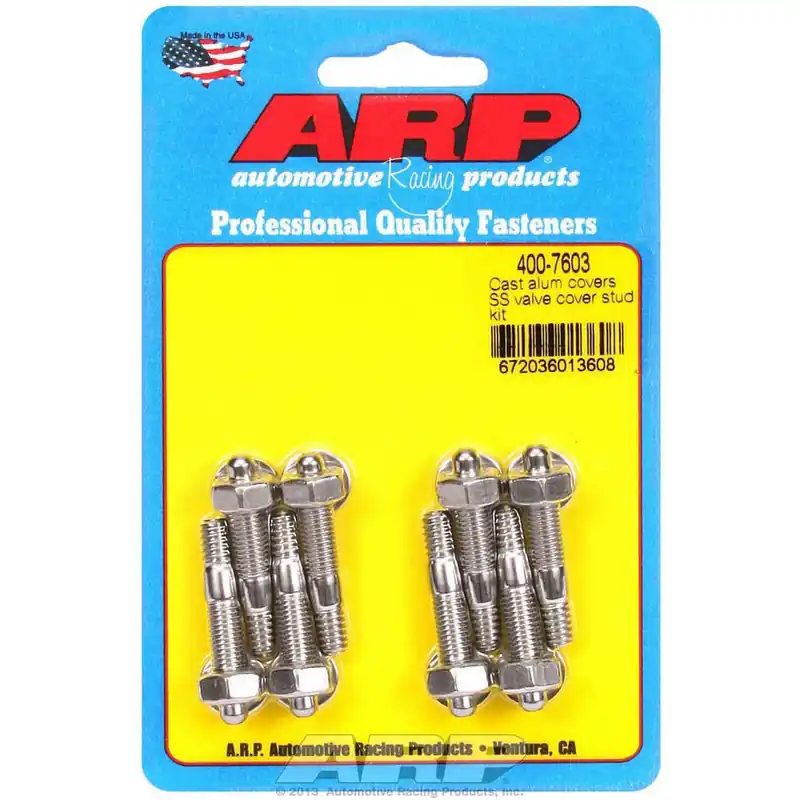 ARP Stainless Steel Valve Cover Stud Kit - For Cast Aluminum Valve Covers - 1/4"-20 Thread - (8 Pack) Last Chance