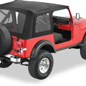 Special Offer Bestop Supertop Classic Squareback Soft Top with Clear Side Windows – Black Crush|51599-01