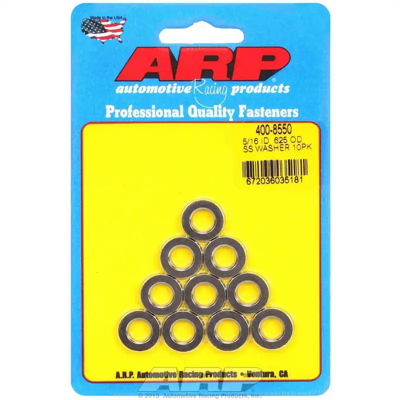 ARP Stainless Steel Flat Washers - 5/16 ID x .625 OD (10) Direct From Factory
