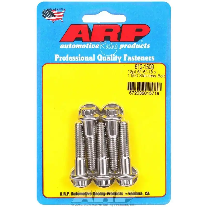 ARP Stainless Steel Bolt Kit - 12 Point (5) 5/16-18 x 1.500 Certified