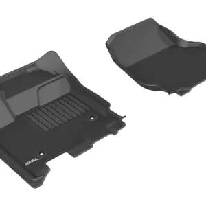 3D MAXpider Kagu Floor Liner - Front - Black/Textured - SuperCrew - Ford Fullsize Truck 2015-21 - (Pair) Time-Limited