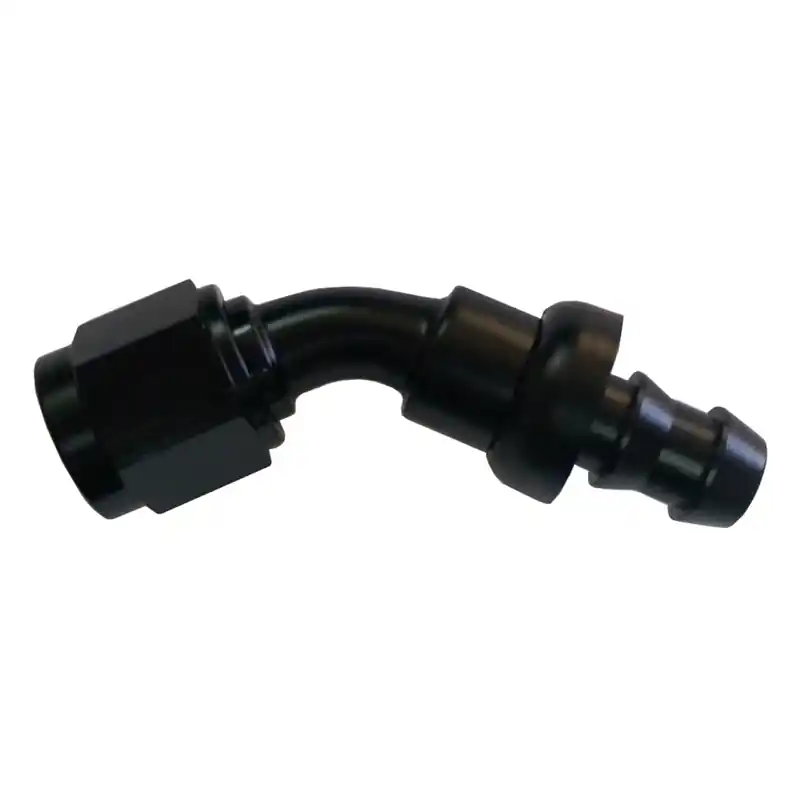 Holiday Sale Triple X Race Components #4 45 Degree Hose End Push Lock Hf-14504Blk