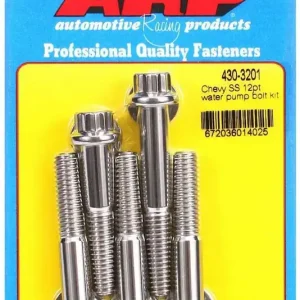 Trusted Brand ARP S/S Water Pump Bolt Kit Chevy 12pt. 430-3201