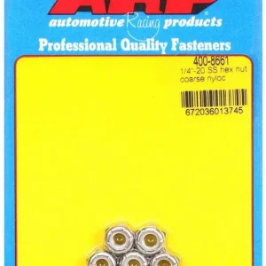ARP S/S Hex Nyloc Nuts 1/4-20 (5) 400-8661 Hassle-Free Returns