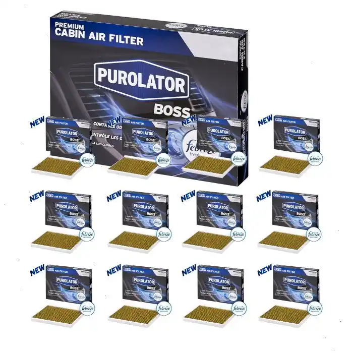 12 pc Purolator BOSS PBC26155 Cabin Air Filters for 985 HVAC Heating Ventilation Air Conditioning Vent Filters Affordable